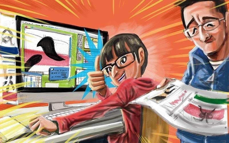 看板デザインのイラスト