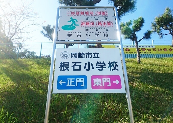 小学校の誘導表示